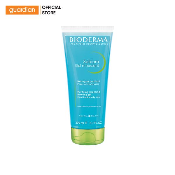 Gel Rửa Mặt Dành Cho Da Dầu & Hỗn Hợp Sébium Gel Moussant Tube Bioderma 200Ml