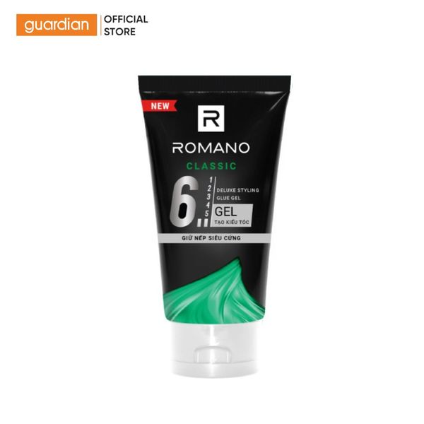 Gel Vuốt Tóc Giữ Nếp Siêu Cứng Romano Classic Deluxe Styling Glue Gel 150gr