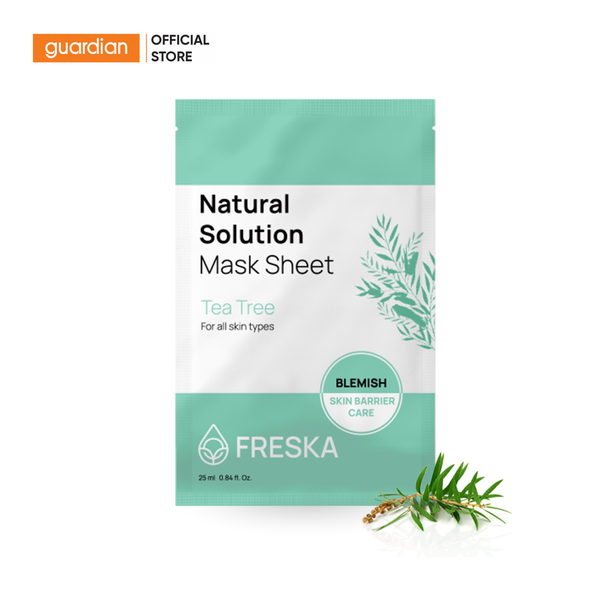 Mặt Nạ Giấy Freska Natural Solution Mask Sheet Tea Tree 25Ml
