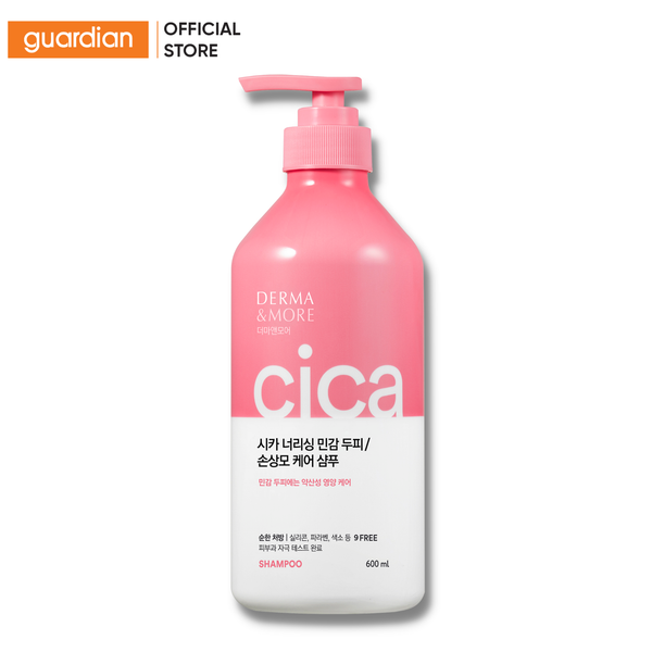 Dầu Gội Giúp Phục Hồi Tóc Hư Tổn Derma & More Cica Nourishing Cho Da Nhạy Cảm 600Ml