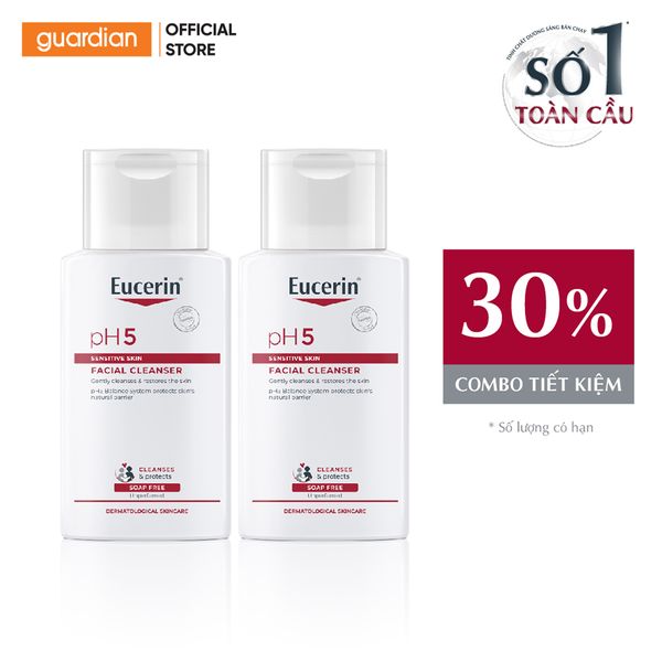 Combo Eucerin Sửa Rửa Mặt Dành Cho Da Nhạy Cảm Ph5 100Ml X 2