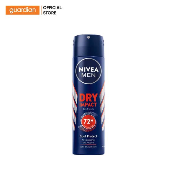 Xịt Khử Mùi Khô Thoáng Dry Impact Nivea Men 150Ml