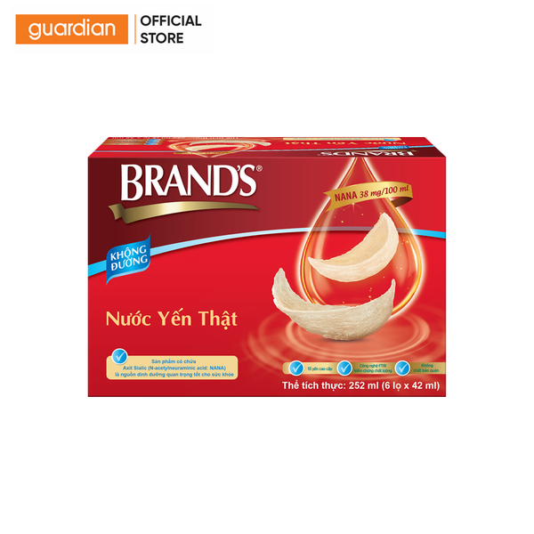 Nước Yến Thật Không Đường Brand'S 6 Lọ 42Ml