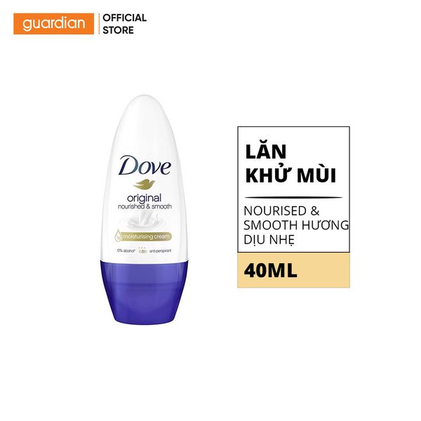 Lăn Khử Mùi Dove Nourised & Smooth Hương Dịu Nhẹ 40Ml