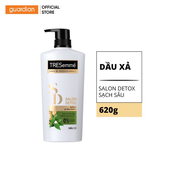 Dầu Xả Làm Sạch Sâu, Cho Tóc Chắc Khỏe Tresemme Salon Detox Gừng & Trà Xanh 620gr