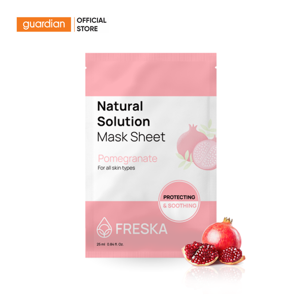 Mặt Nạ Giấy Freska Natural Solution Mask Sheet Pomegranate 25Ml