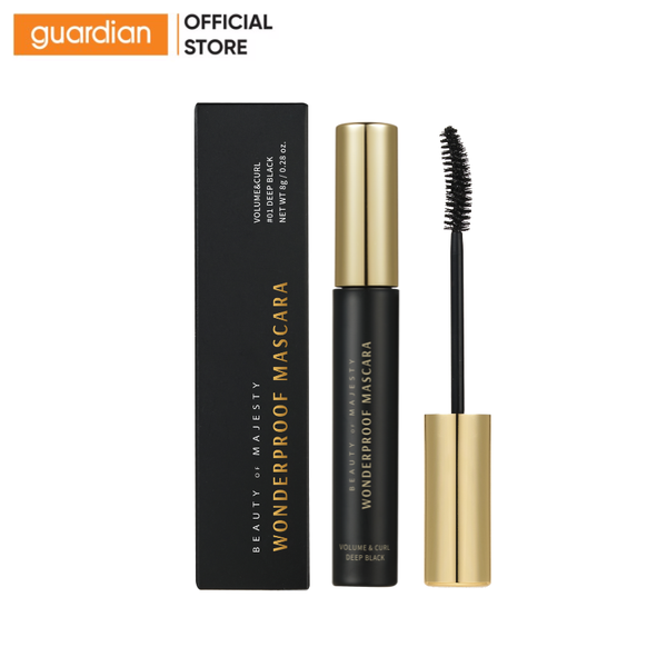 Mascara Bom Wonderproof Volume & Curl #01 Deep Black 8G