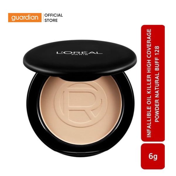 Phấn Nền L'Oreal PAris Infallible Lasting Powder Siêu Che Phủ Kiềm Dầu #128 Natural Buff 6Gr