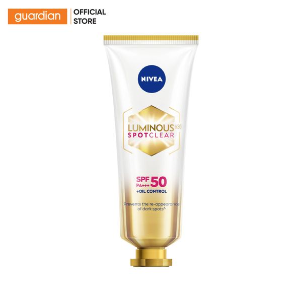 Kem Chống Nắng Nivea Luminous 630 Dưỡng Da Làm Mờ Đốm Nâu Và Ngừa Thâm Nám Spf 50 Pa+++ 40Ml