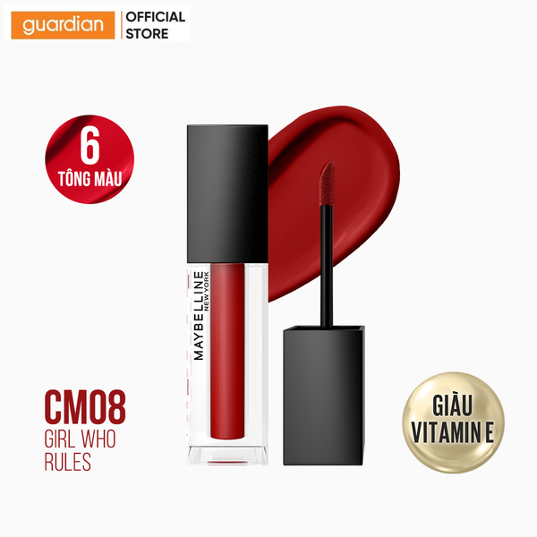 Son Kem Lì Maybelline Sensational Cushion Mattes Cm08 Girl Who Rules Vang Đỏ 6.4Ml