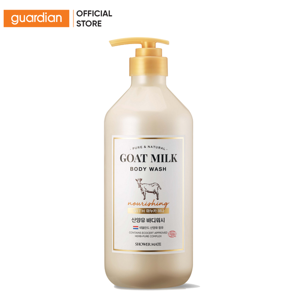 Sữa Tắm Sữa Dê Dưỡng Ẩm Sâu Shower Mate Goat Milk Manuka Honey Hương Mật Ong 800Ml