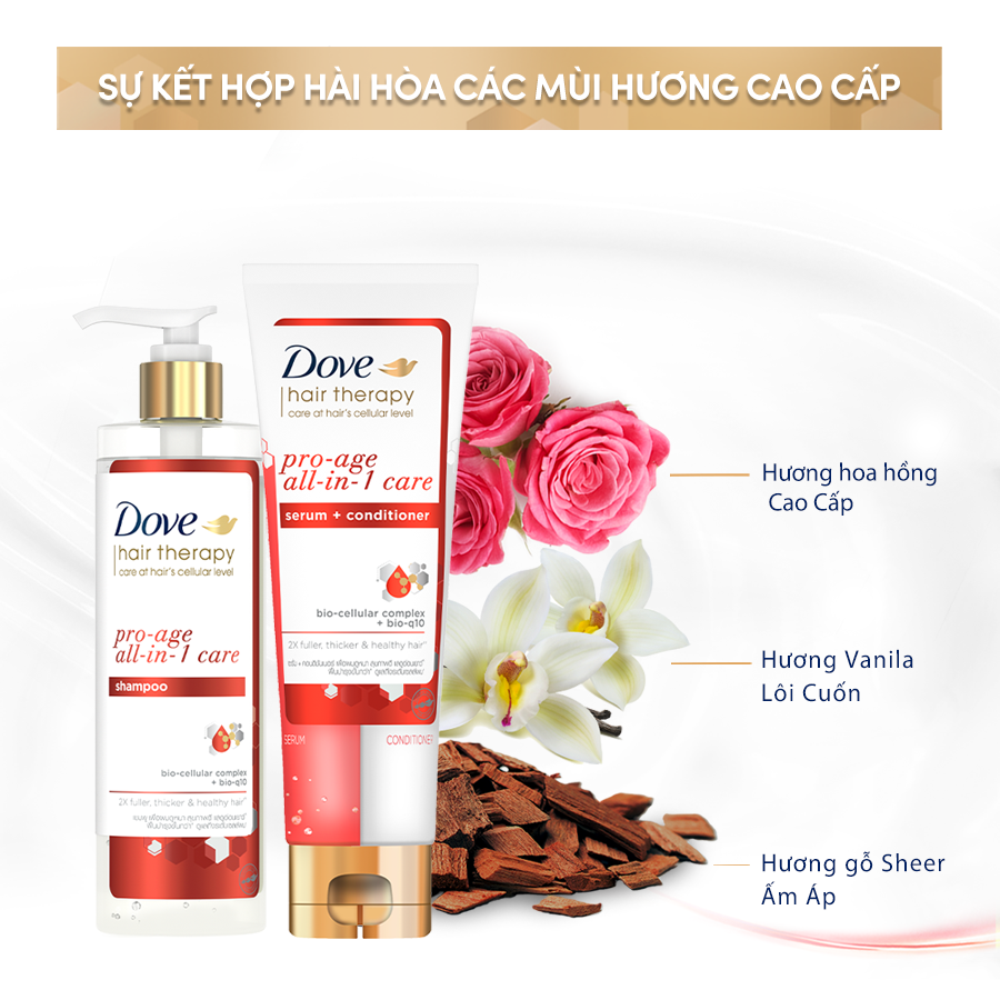 Dầu Gội Dove Hair Therapy Pro-Age All-In-1 Care Tóc Phồng Dày 380Ml  Guardian Việt Nam