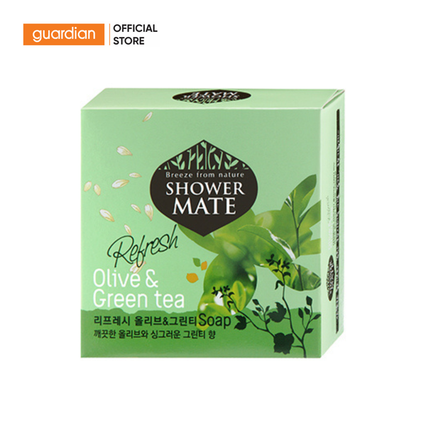 Xà Phòng Tắm Hương Nước Hoa Showermate Fresh Olive & Green Tea Tinh Chất Oliu Và Trà Xanh 100gr