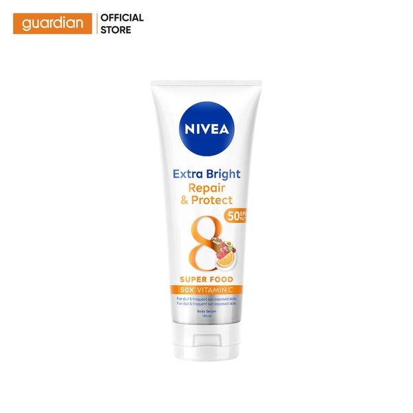 Sữa Dưỡng Thể Dưỡng Sáng Nivea Extra Bright Repair & Protect SPF50 PA++++ Giúp Phục Hồi & Chống Nắng Cho Da 180ml