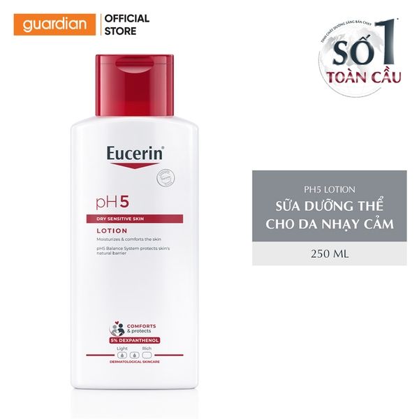 Sữa Dưỡng Thể Cho Da Cơ Thể Nhạy Cảm Sensitive Skin Ph5 Lotion Eucerin 250Ml