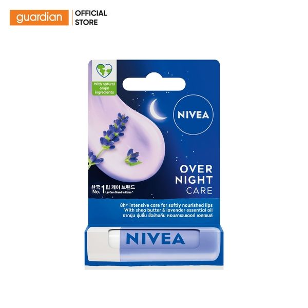 Son Dưỡng Môi Ban Đêm Overnight Care Lavender Nivea 4,8Gr