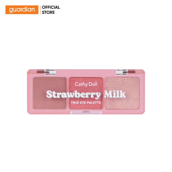 Bảng Phấn Mắt Cathy Doll Cheers Around Trio Eye Palette #02 Strawberry Milk 2G X 3 Màu