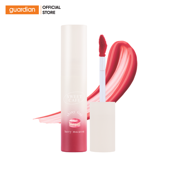 Son Tint Bóng Baby Bright Sweet Cafe Shiny Tint #04 Berry Macaron Đỏ Berry Chín Mọng 2.8gr