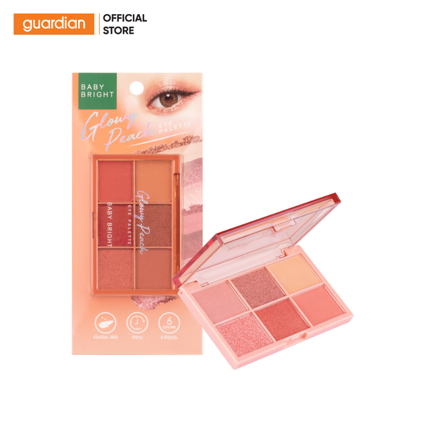 #Bảng Phấn Mắt Baby Bright Eye Palette #Glowy Peach Tông Cam Đào 6 Ô 0,7Gr