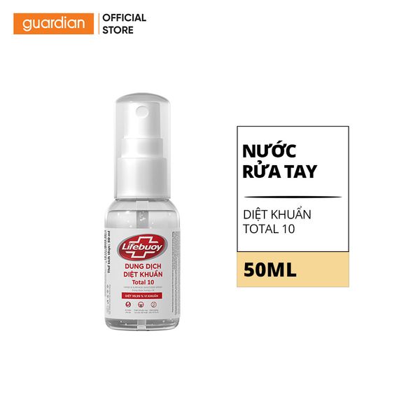 Nước Rửa Tay Khô Làm Sạch Và Giúp Kháng Khuẩn Total 10 Lifebuoy 50Ml