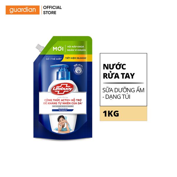 Nước Rửa Tay Sữa Dưỡng Ẩm Lifebuoy Túi 1Kg