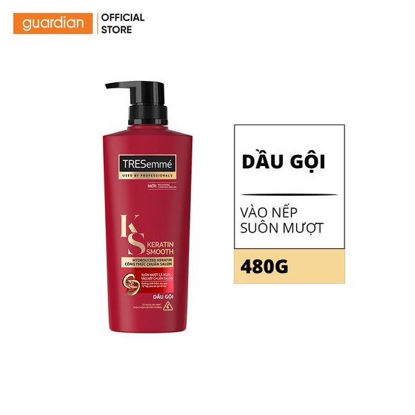 Dầu Gội Suôn Mượt Vào Nếp Tresemmé Keratin Smooth 480gr
