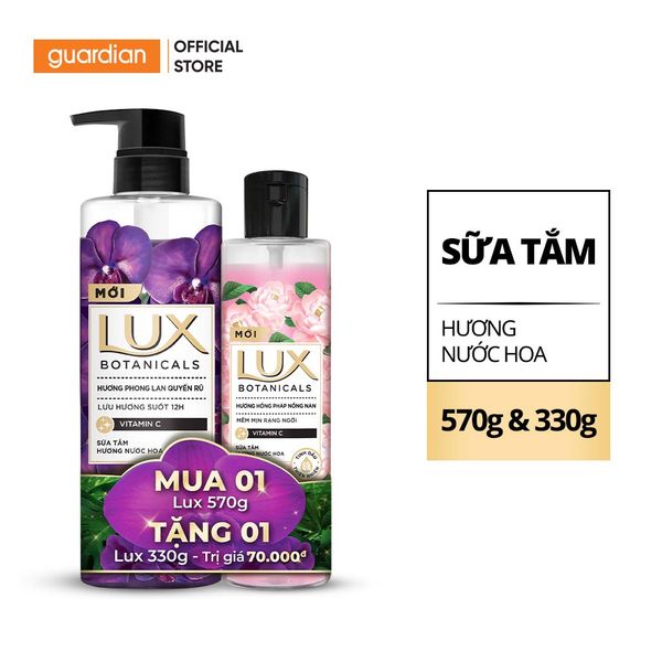 Sữa Tắm Hương Nước Hoa Lux Botanicals Phong Lan Quyến Rũ 570G Tặng 1 Sữa Tắm 330G