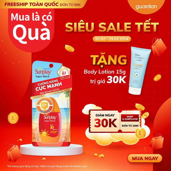 Sữa Chống Nắng Cực Mạnh Sunplay Super Block SPF81 PA++++ 30Gr