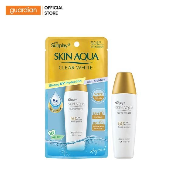 Sữa Chống Nắng Dưỡng Da Trắng Mịn Sunplay Skin Aqua Clear White Spf50 Pa+++ 25Gr