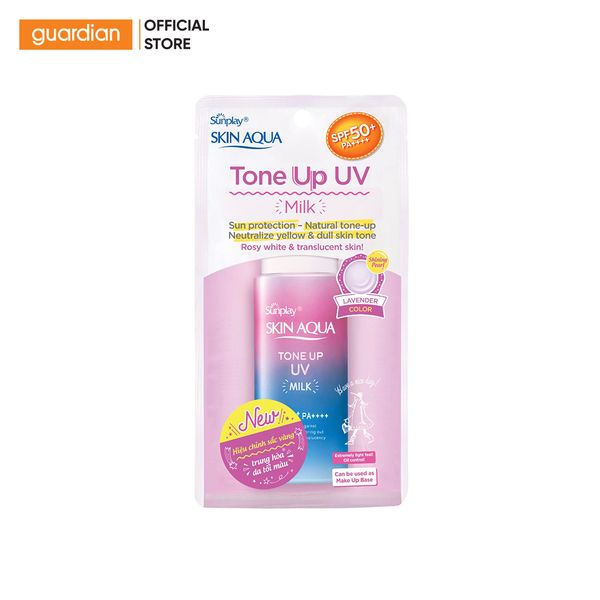 Sữa Chống Nắng Hiệu Chỉnh Sắc Da Sunplay Skin Aqua Tone Up Uv Milk Lavender Spf50+ Pa++++50Gr