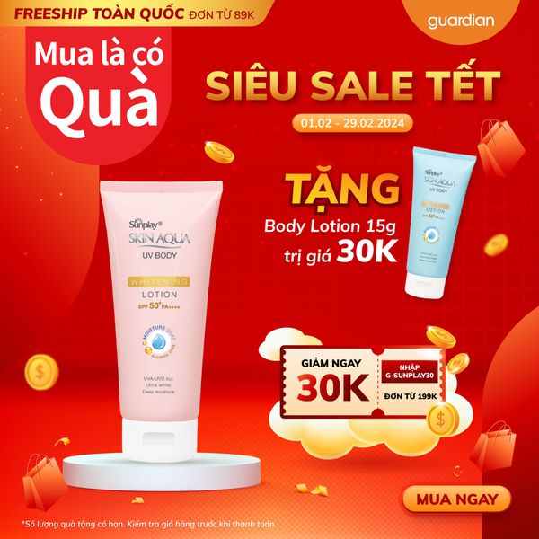 Lotion Chống Nắng Dưỡng Thể Sáng Mịn Skin Aqua Uv Body Whitening Lotion 150Gr