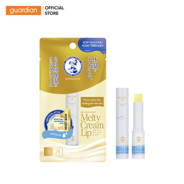 Son Dưỡng Mentholatum Melty Cream Lip Fragrance Free Không Mùi 2,4Gr