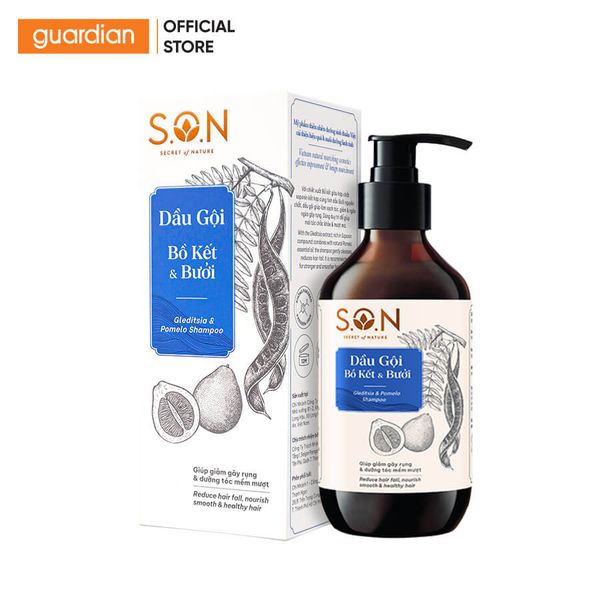 Dầu Gội Bồ Kết & Bưởi Giảm Gãy Rụng S.O.N Gleditsia & Pomelo Shampoo 450ml