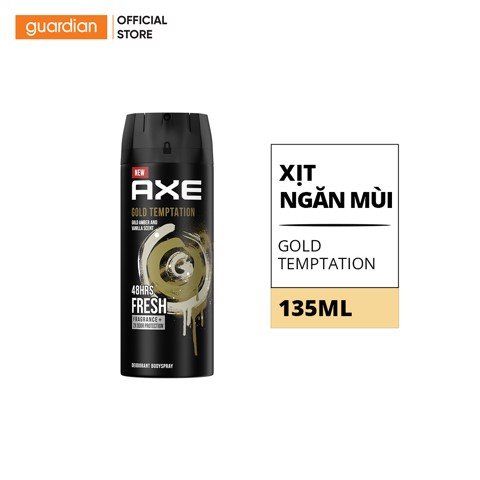 Xịt Nước Hoa Toàn Thân Axe Gold Temptation 135Ml