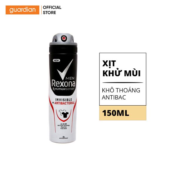 Xịt Khử Mùi Cho Nam Rexona Khô Thoáng Antibac 150Ml