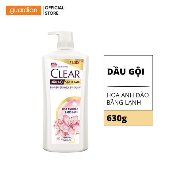 Dầu Gội Giúp Làm Sạch Gàu Clear Hoa Anh Đào Băng Lạnh 630gr