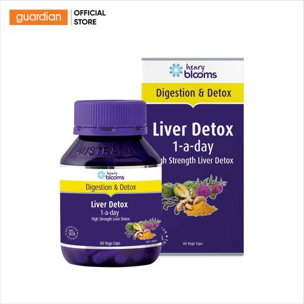 Thực Phẩm Bảo Vệ Sức Khỏe Liver Detox 1-A-Day Henry Blooms Hỗ Trợ Giải Độc Gan Và Thanh Lọc Cơ Thể 60 Viên