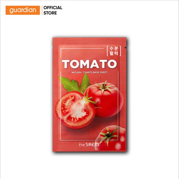 Mặt Nạ Giấy Giúp Dưỡng Sáng - Giữ Ẩm Cà Chua Natural Tomato Mask Sheet The Saem 21Ml