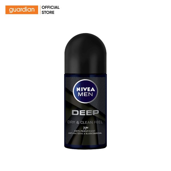 Lăn Ngăn Mùi Than Đen Hoạt Tính Dành Cho Nam Nivea Men 50Ml