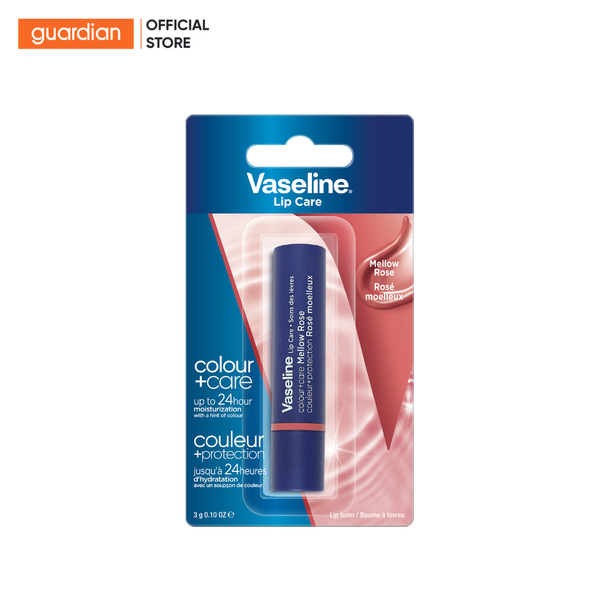 Son Dưỡng Môi Có Màu Vaseline Colour Mellow Rose Hồng Cam Êm Dịu 3gr