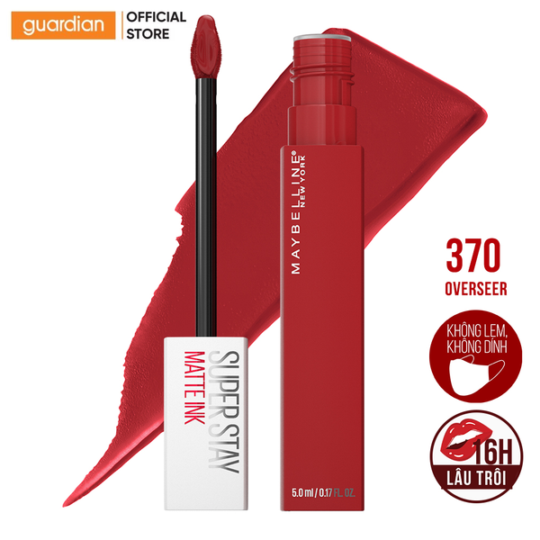 Son Kem Lì Maybelline Super Stay Matte Ink Lipstick (City Edition) 370 Overseer Hồng Đất 5Ml
