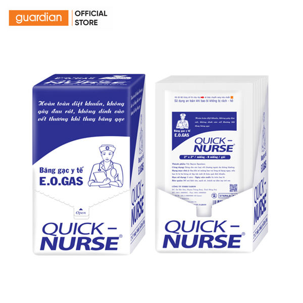 Gạc Y Tế Tiệt Trùng Quick Nurse 2X2 8 Miếng