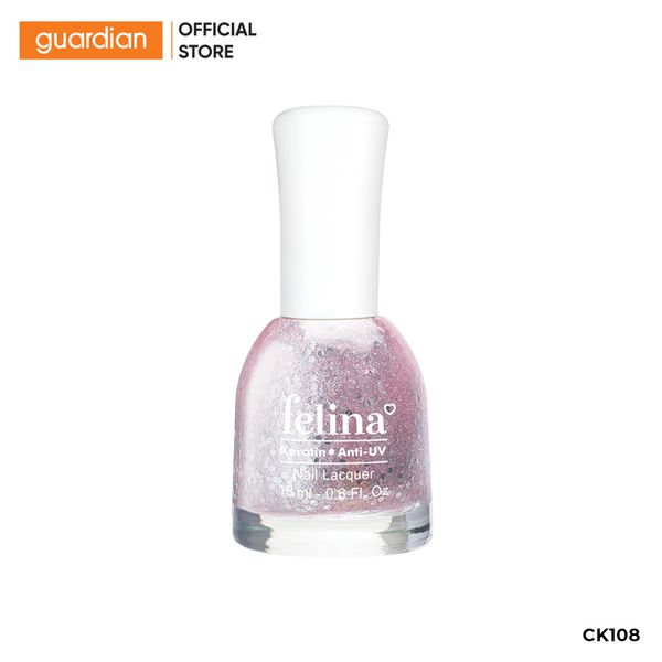 Sơn Móng Tay Màu Kim Tuyến Hồng Ck108 Felina 18Ml