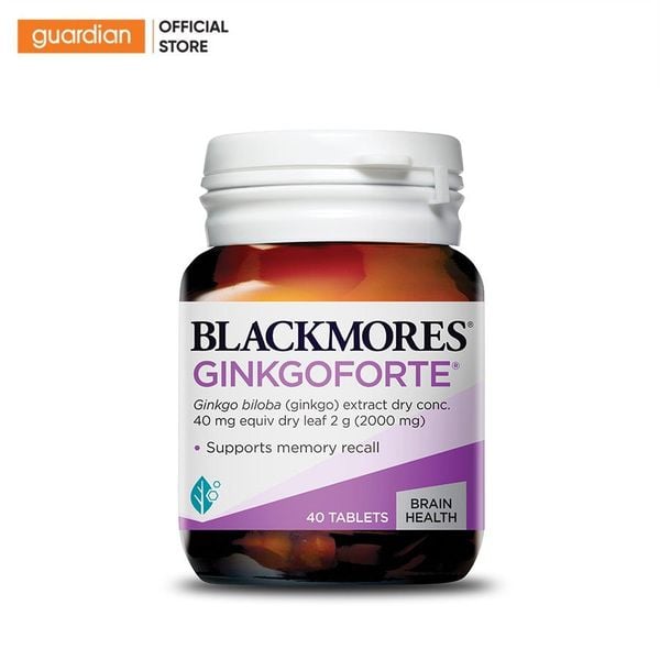 Viên Uống Hỗ Trợ Tăng Tuần Hoàn Não Blackmores Ginkgoforte 40 Viên