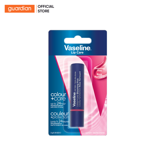 Son Dưỡng Môi Có Màu Vaseline Colour Blooming Pink Hồng Ngọt Ngào 3gr