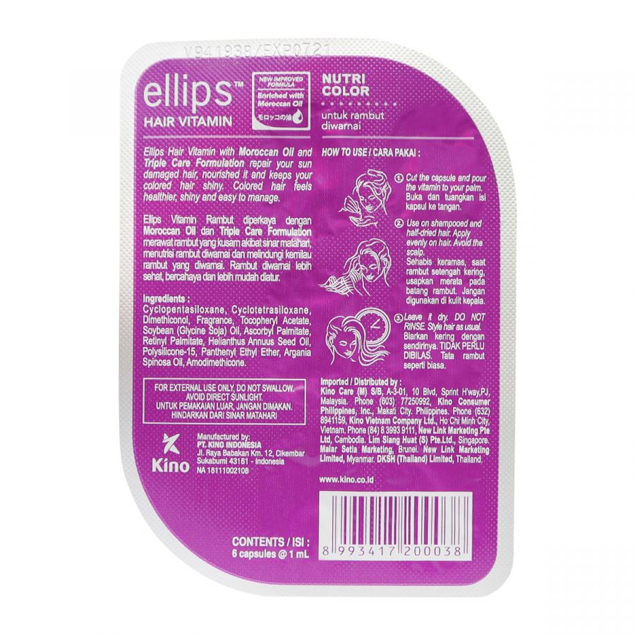 Serum Vitamin Dưỡng Tóc Uốn Nhuộm Ellips Nutri Color (2 Vỉ x 6 Viên) Guardian Việt Nam Serum Vitamin Dưỡng Tóc Uốn Nhuộm Ellips Nutri Color (2 Vỉ x 6 Viên) Guardian Việt Nam