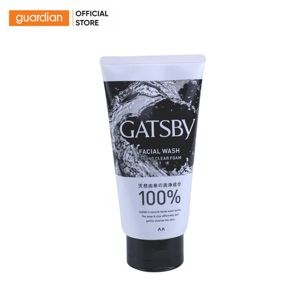  Sữa Rửa Mặt Than Hoạt Tính Gatsby Facial Wash Strong Clear Foam 130G 