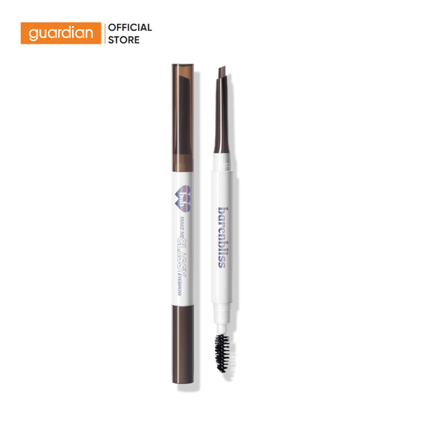 Chì Kẻ Chân Mày 2 Đầu Barenbliss Make Me Classy Eyebrow #02 Hot Chocolate Đen Nâu Trầm 0.16g
