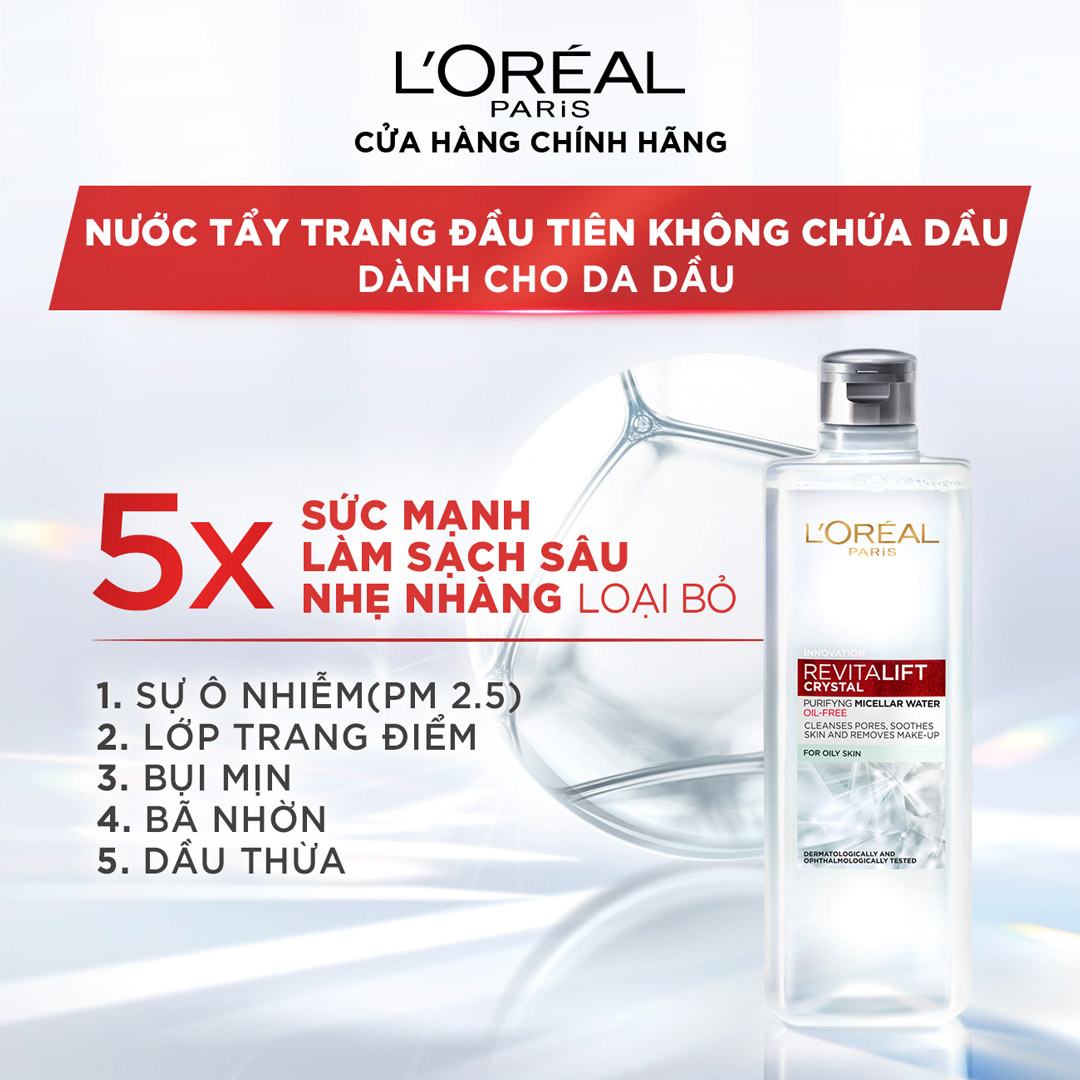 Nước Tẩy Trang Làm Sạch Cho Da Dầu L'oreal Revitalift Crystal Purifyin  Guardian Việt Nam