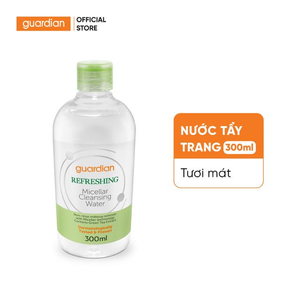 Nước Tẩy Trang Tươi Mát Guardian Micellar Cleasing Water Refreshing 300ml